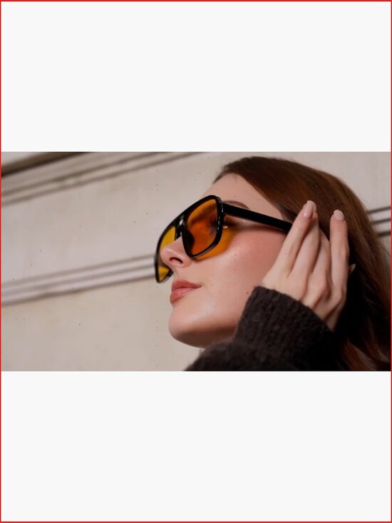 Oversized Retro Aviator Sunglasses, Square Shades, UV400 Protection